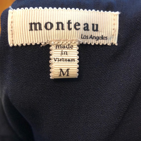 Monteau Vintage 40s Style Retro Faux Wrap Dress - Picture 5 of 6